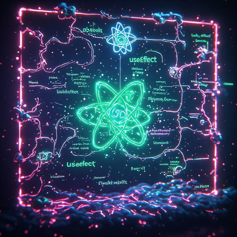 react useeffect hook lifecycle and dependency array flowchart